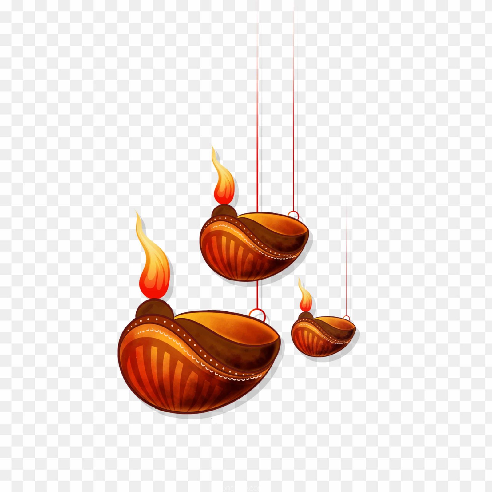 Hanging Diwali Diya PNG | Festival of Lights Illustration