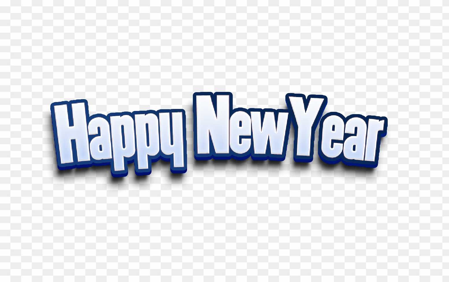 Happy New Year 3d PNG text