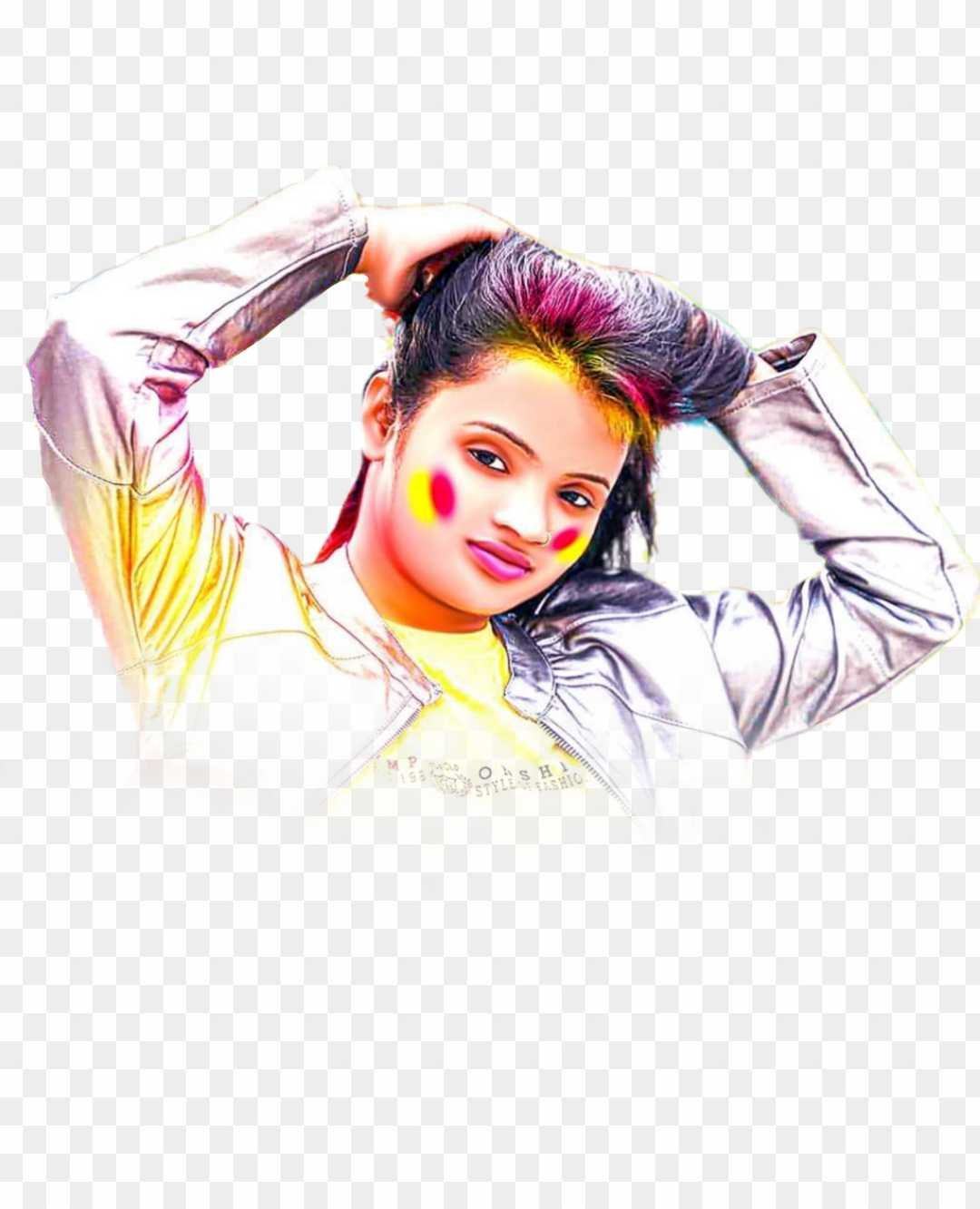 Holi india girl PNG hf photo download