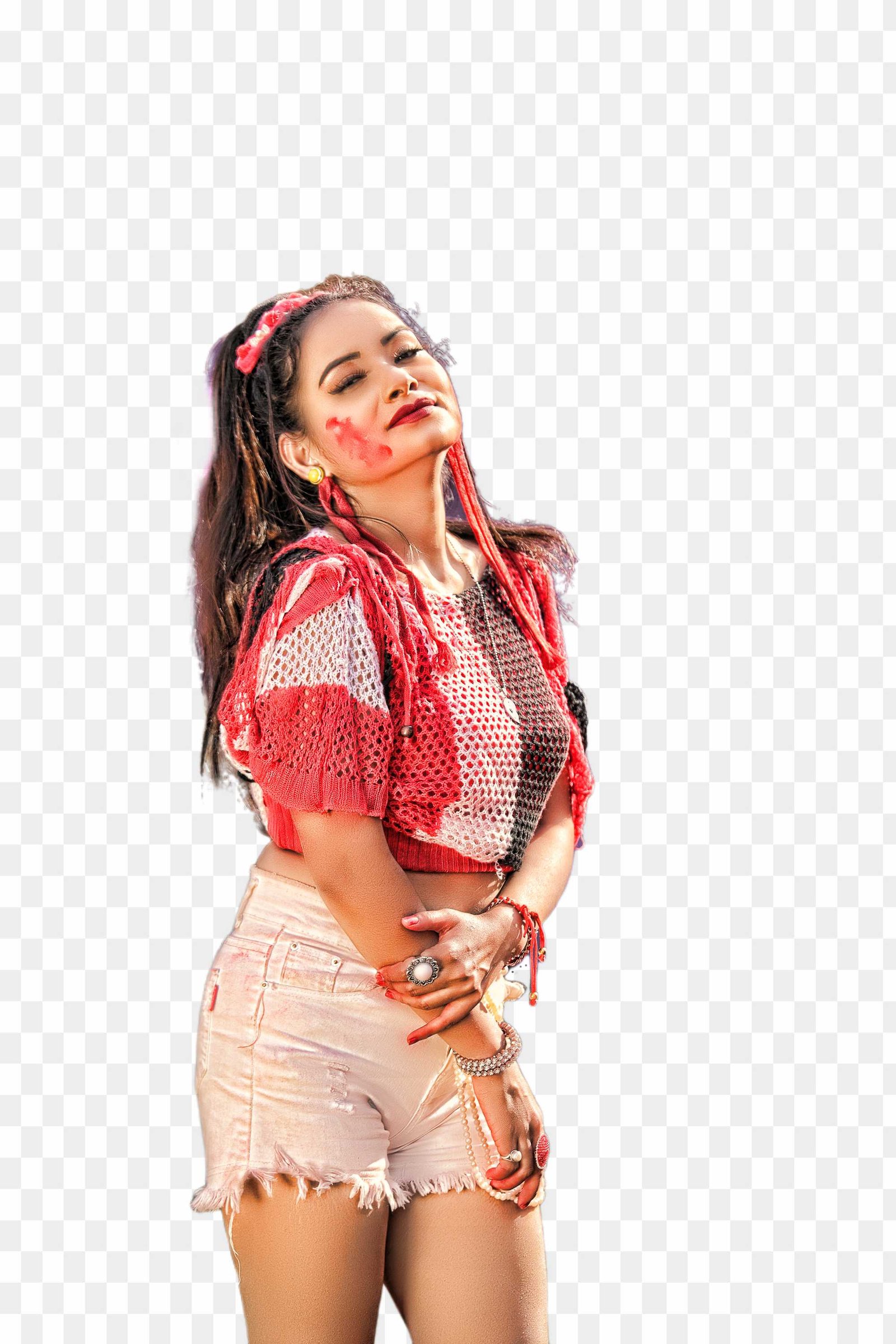 Indian Holi girl png