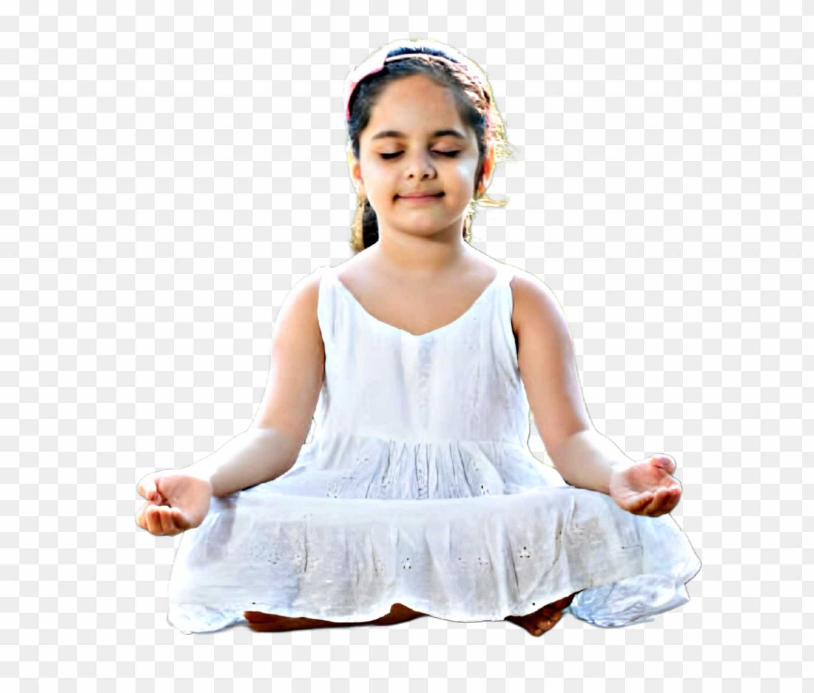 little girl doing yoga PNG transparent image download