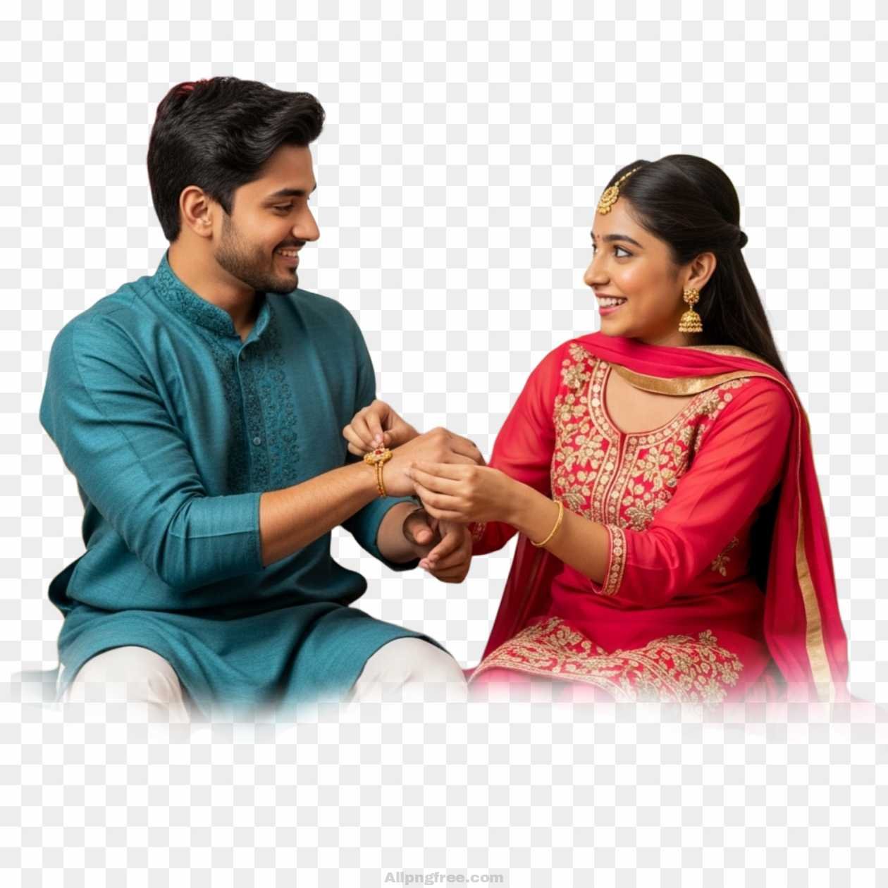 Raksha Bandhan brother sister PNG image 