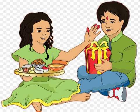 Raksha Bandhan cartoon clipart png images 
