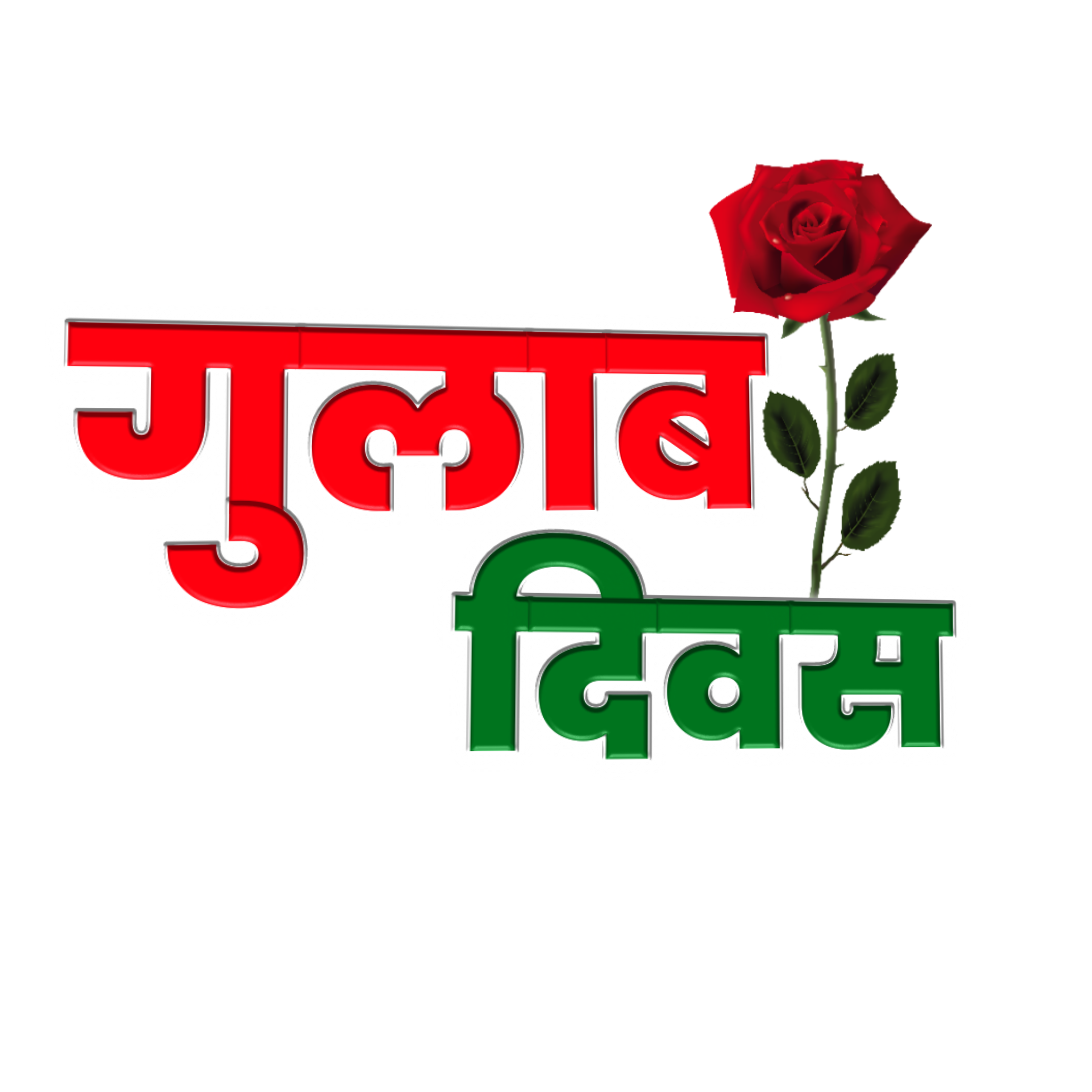 Gulab Divas Rose Day Ine Hindi Text Png Download