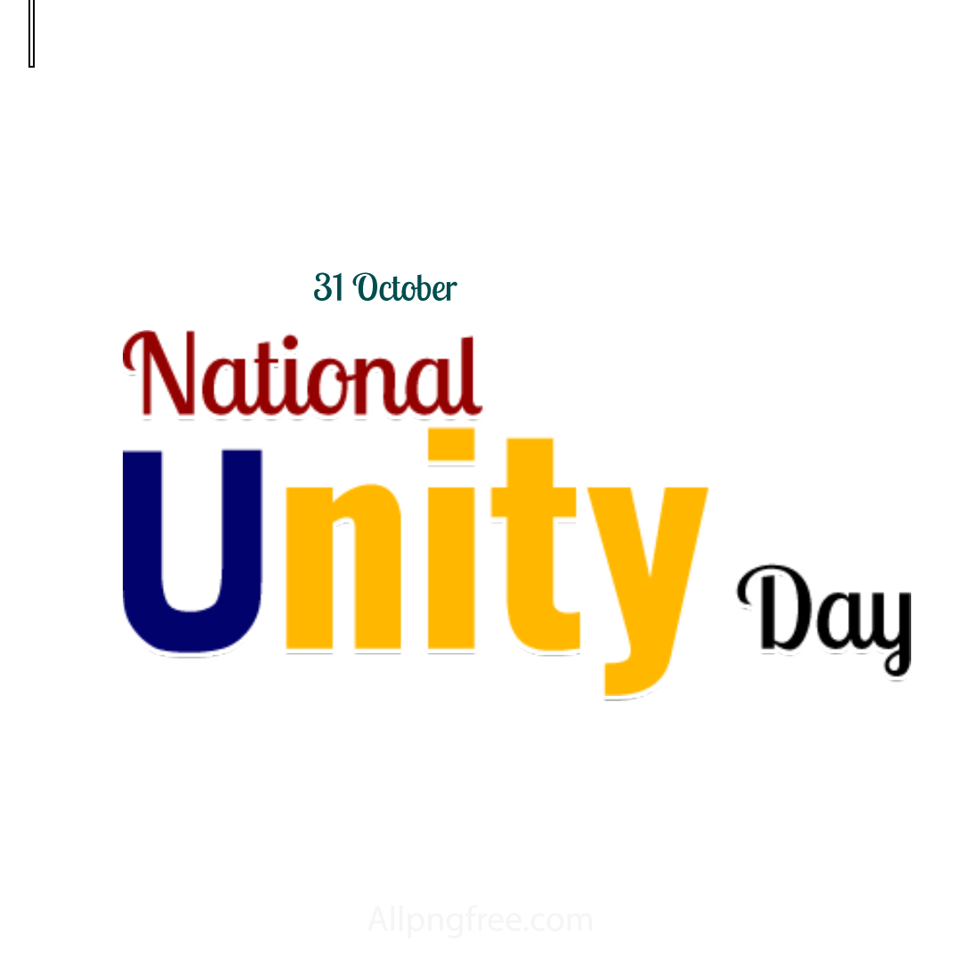 National Unity day text PNG images download