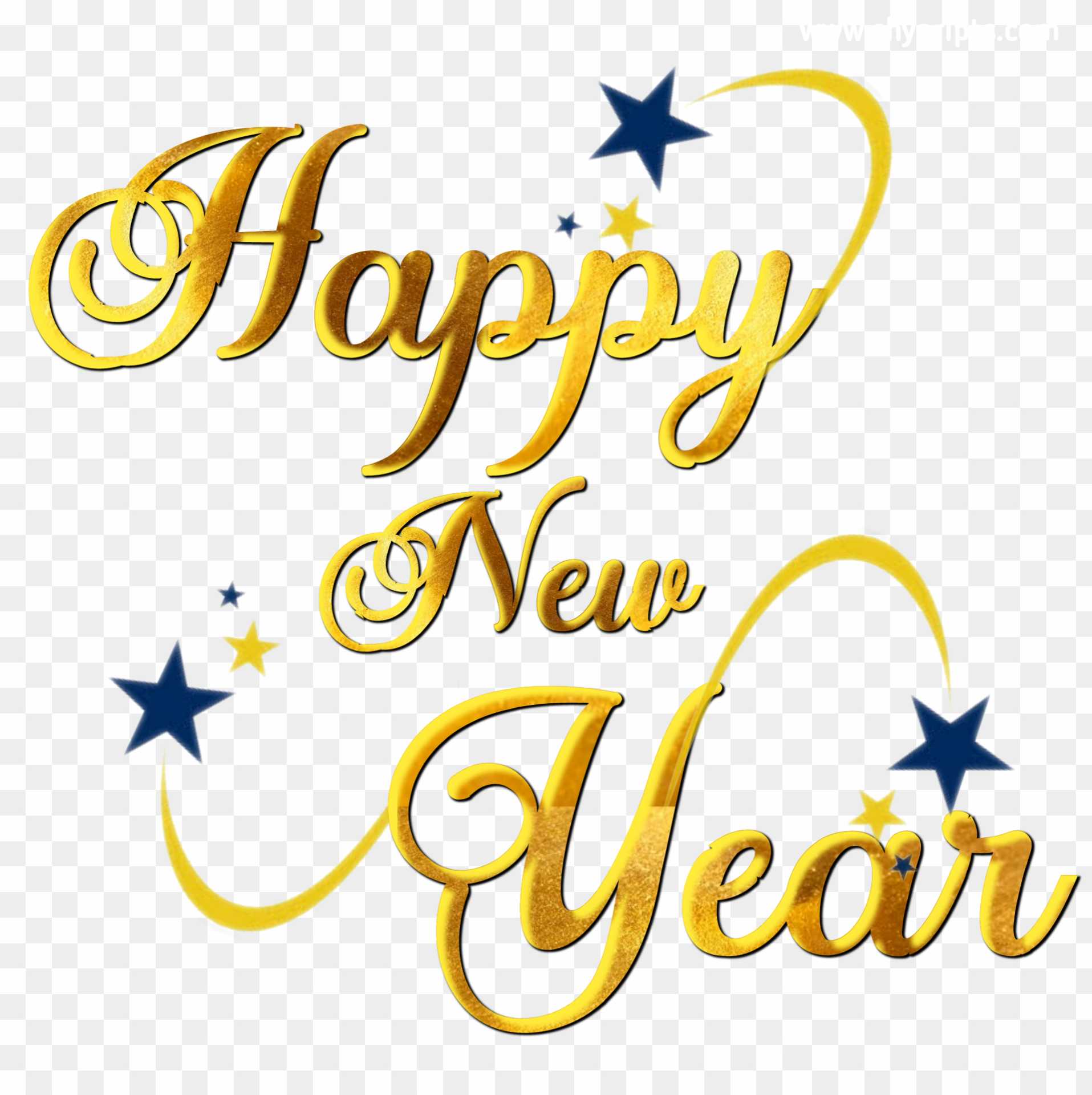 Happy New year golden text PNG images download free - transparent background  PNG cliparts free download | AllPNGFree