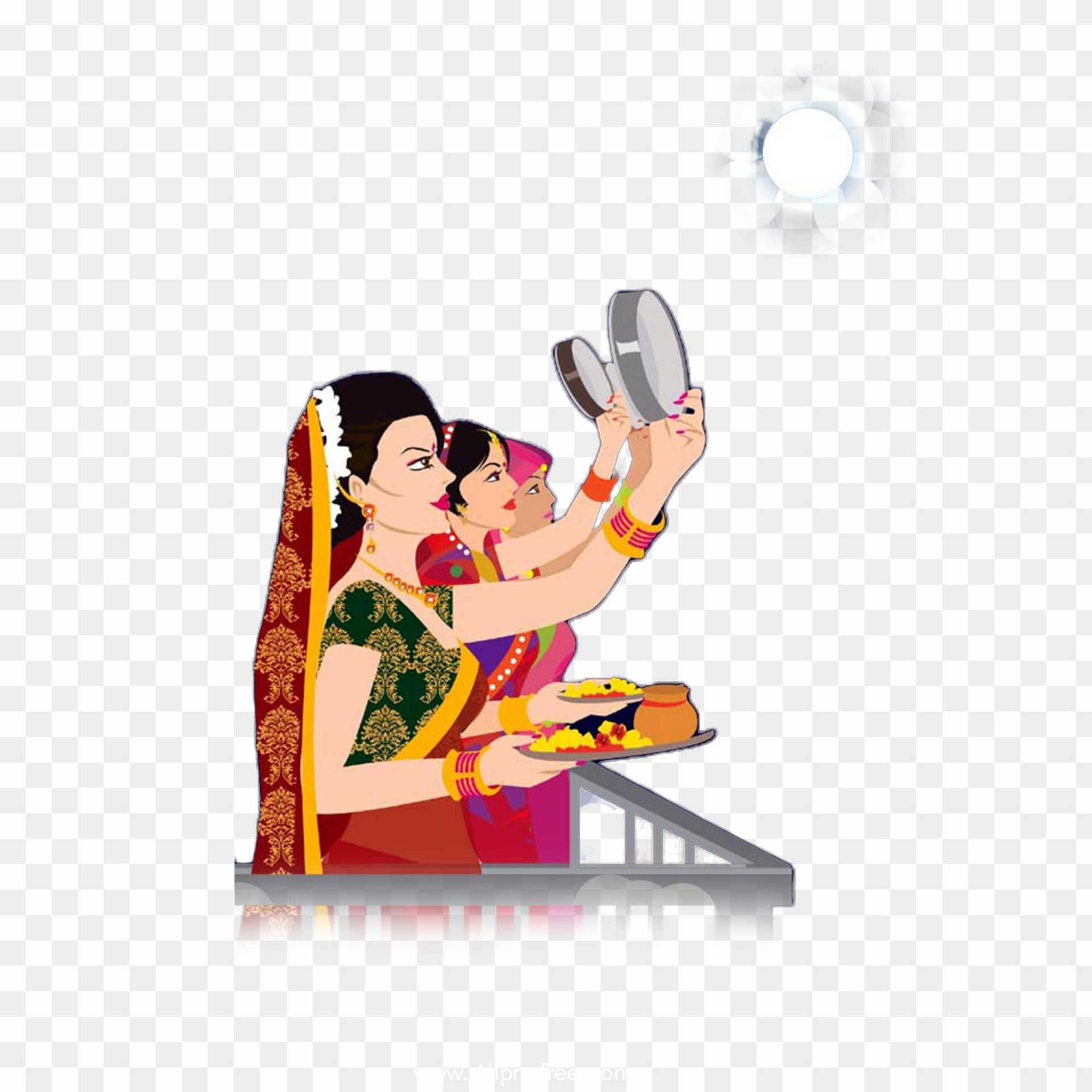 Happy karwa chauth. creative illustration with mandala and karwa chauth  elements pooja thali on PNG background. Stock Vector | Adobe Stock